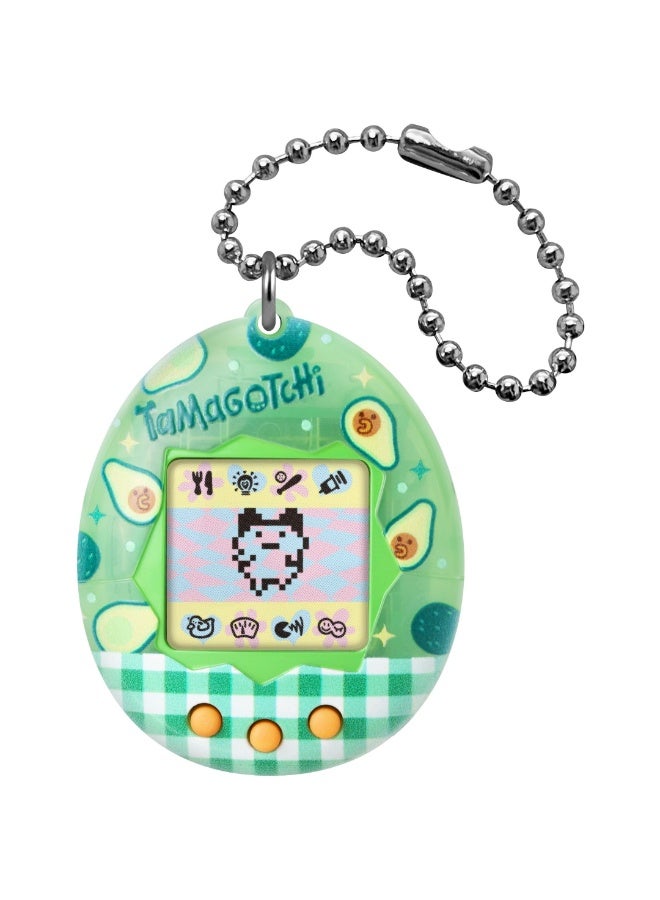 Tamagotchi تاما غوتشي الأصلي تصميم أفوكادو مزيج، يعمل بالبطارية | حيوان أليف إلكتروني | حيوان أليف افتراضي قديم | لعبة تفاعلية | حيوان أليف رقمي أصلي | لعب تخيلي ومهارات رعاية مثالية للأطفال، الفتيات والفتيان - Image 1